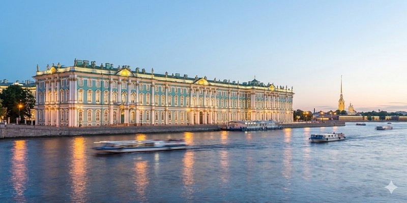 Đêm Trắng lãng mạn bên Cung Điện Mùa Đông, Saint Petersburg